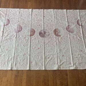 urban outfitters tapestry wall decor ivory linen canvas pink moon phases stars